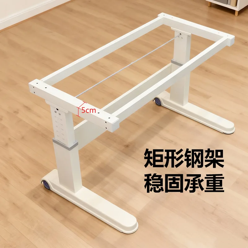 Learning steel frame desk computer office stable bracket foot hand lift table leg Ready to ship and purchase with peace of mind