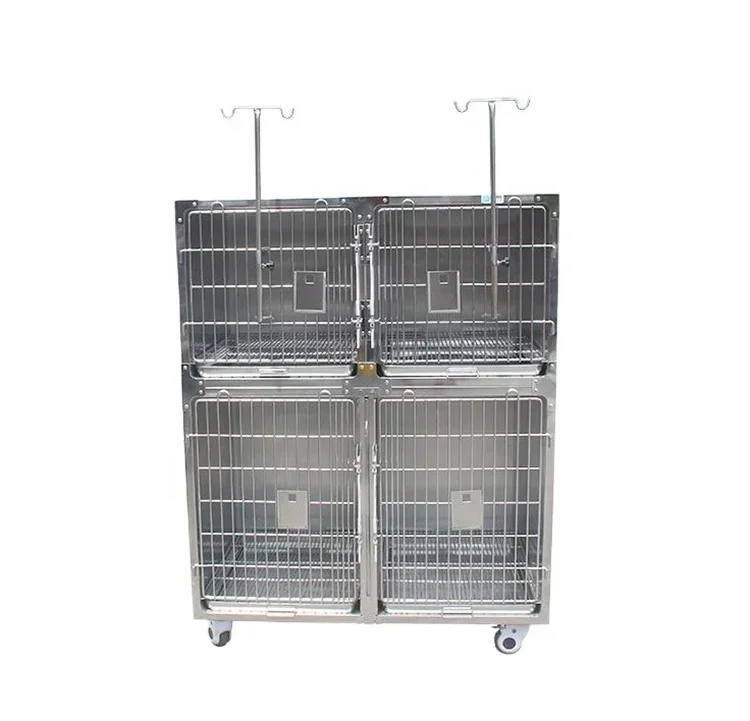 

YSVET1220F 304 Stainless Steel High Quality Veterinary Cages VET Dog Kennel Cage PET Cages D'animaux Price Vet Animals Products