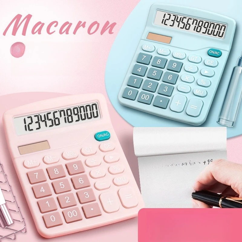 Calculator for Students, Solar Dual Power Supply Student Color Computer, Calculator Office Supplies