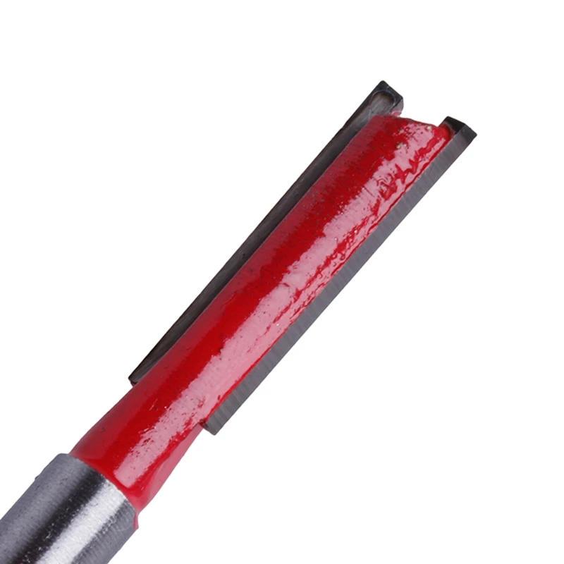 Baru 1/4 "Shank 1/4" Pisau Ganda Lurus Router Bit Pemotong Kayu
