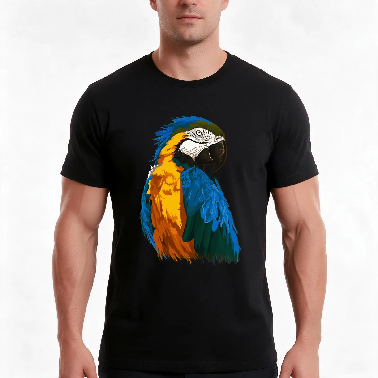 macaw parrot bird gift Men T Shirt cotton t shirt man