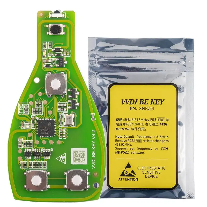 Xhorse XNBZ01EN VVDI BE Key Pro Improved Version For Benz 3 Buttons 4 Buttons Smart Key Shell