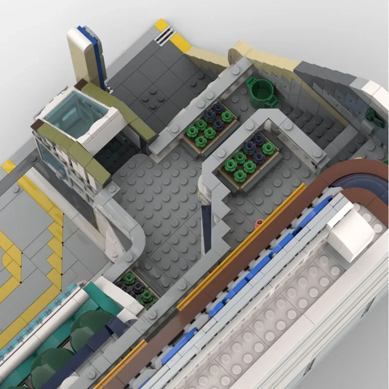 Moc Bausteine Street View Architektur Modell Ziegel Motel Technologie Modulare Bausteine Festival Geschenk Spielzeug DIY Set