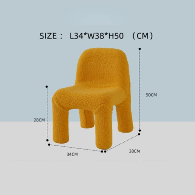 Plastic Chair Minimalist Velvet Children Stools Home Living Room Shoe Changing Stools