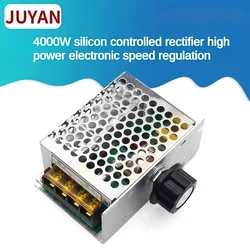 AC Voltage Regulator 220V Motor Speed Controller PWM Control SCR 4000W Dimmers Rectifier with Switch