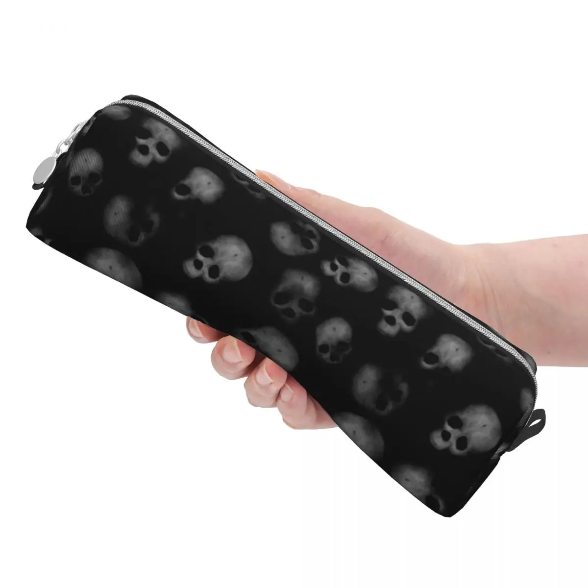 Skulls Pattern Pencil Cases Cute Goth Witchcraft Pen Box Pencil Bags Student Large Storage School Supplies Gifts Pencilcases