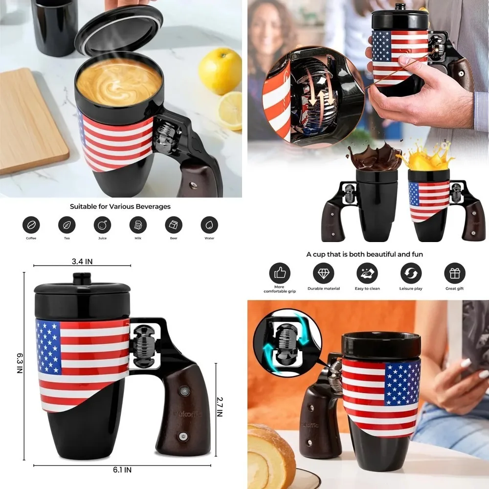 Revolverförmige Keramik-Kaffeetasse, Neuartige Revolver-Tasse, Einzigartiges Geschenk für Männer und Väter zum Geburtstag, Coole Schreibtisch-Tasse für Cowboy-Whiskey