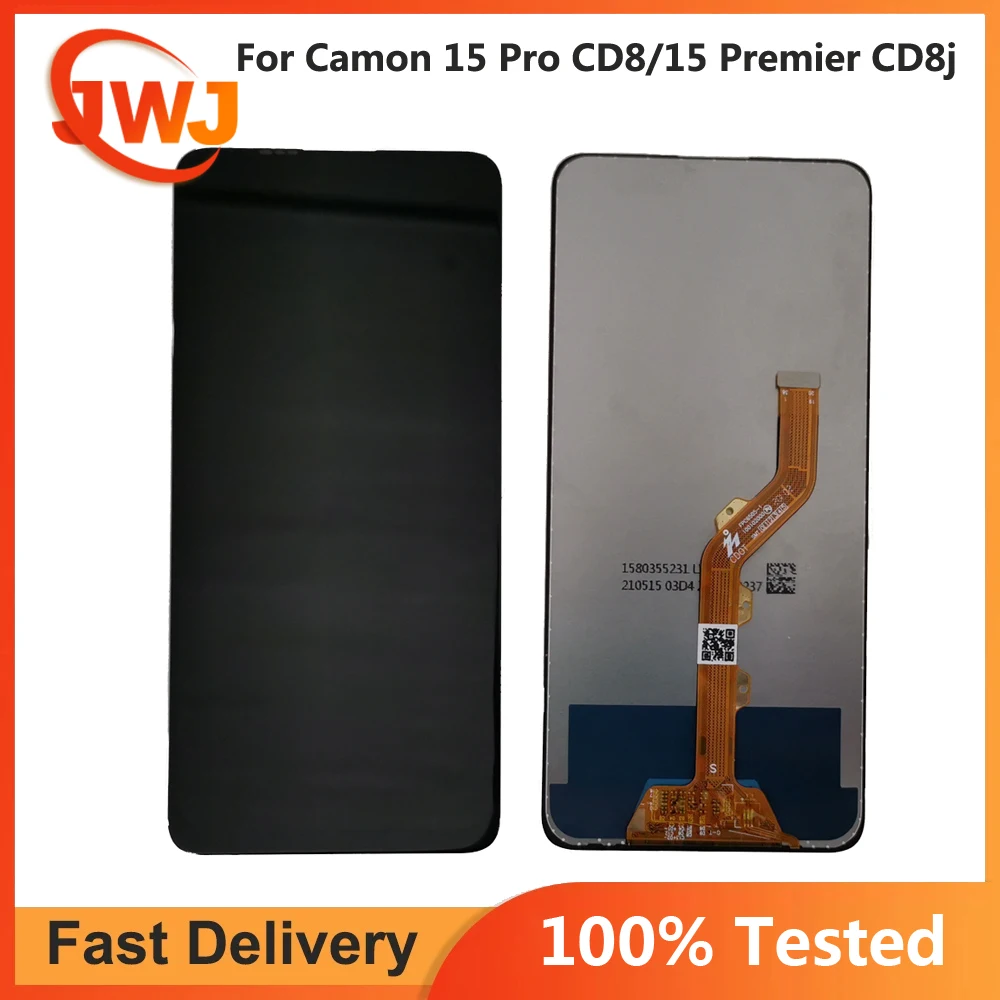 

For Tecno Camon 15 Pro CD8 LCD Display Assembly Complete Touch Screen Digitizer Replacement LCD Camon 15 Premier CD8j Display