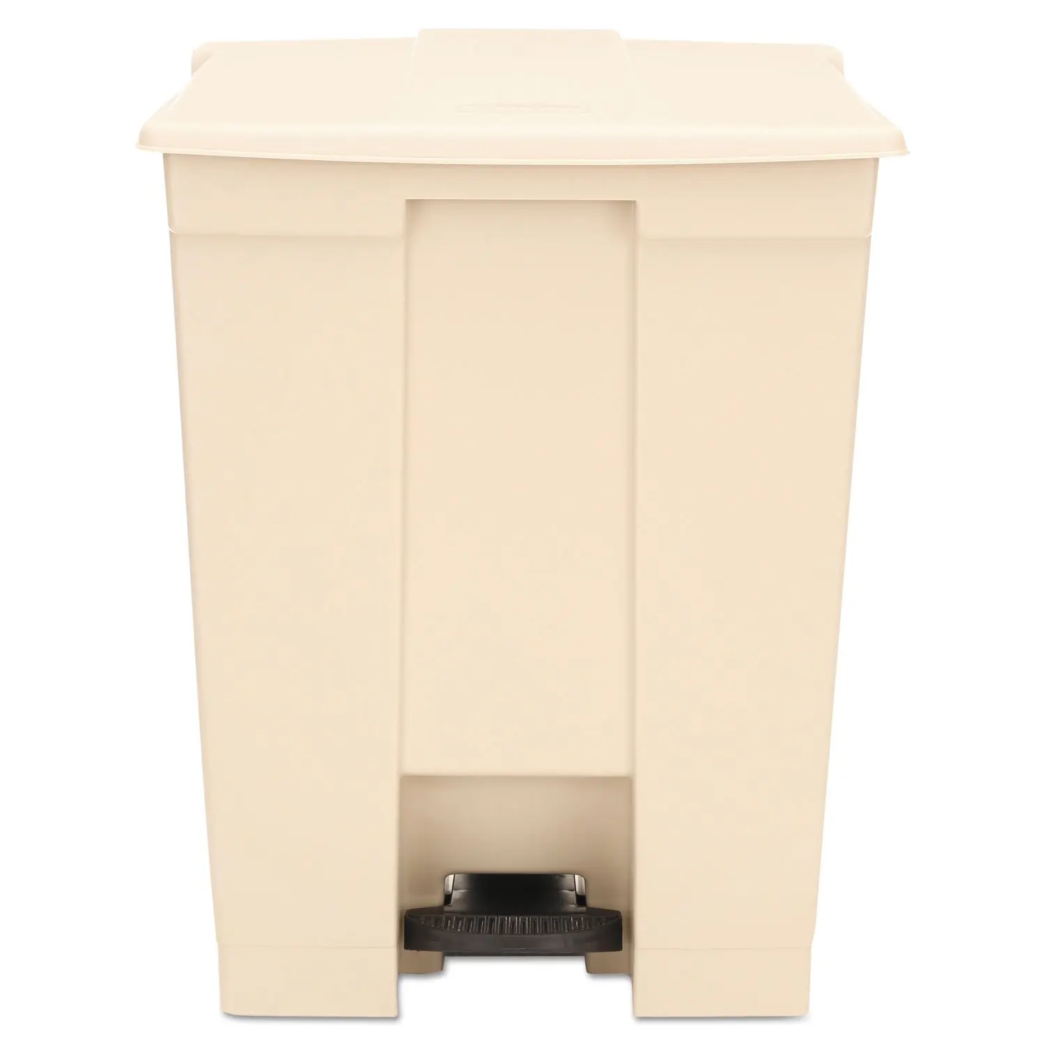 

Commercial Fire-Safe Step-On Receptacle, Rectangular, Polyethylene, 18 Gallons, Beige (614500BG)
