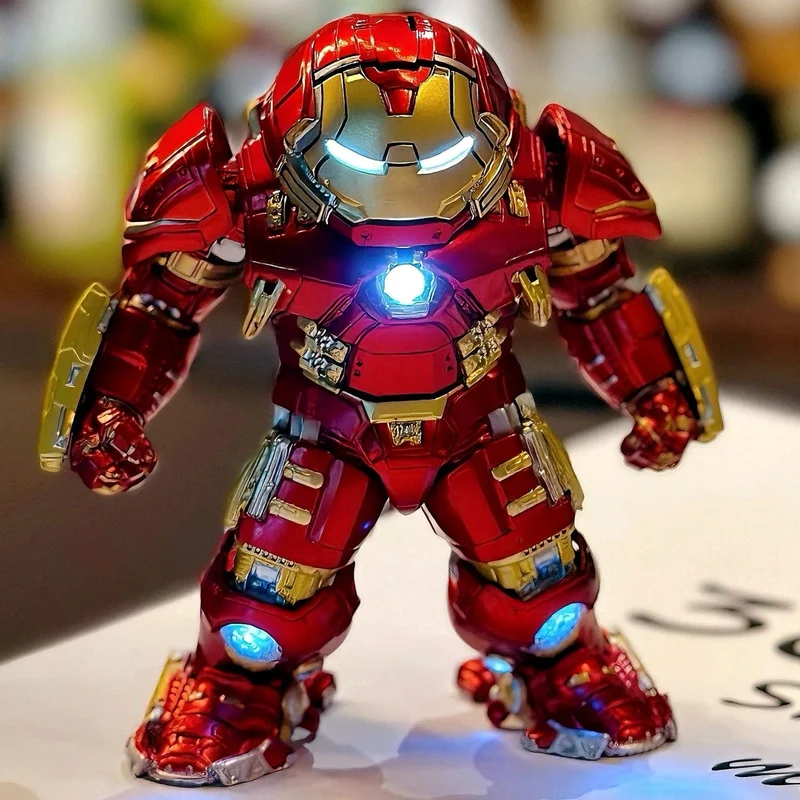 

Hot Marvel Avengers Iron Man Assembly Can Be Done By Hand To Adapt To Anti Hulk Action Figure With Led Festival Gifts For Fans