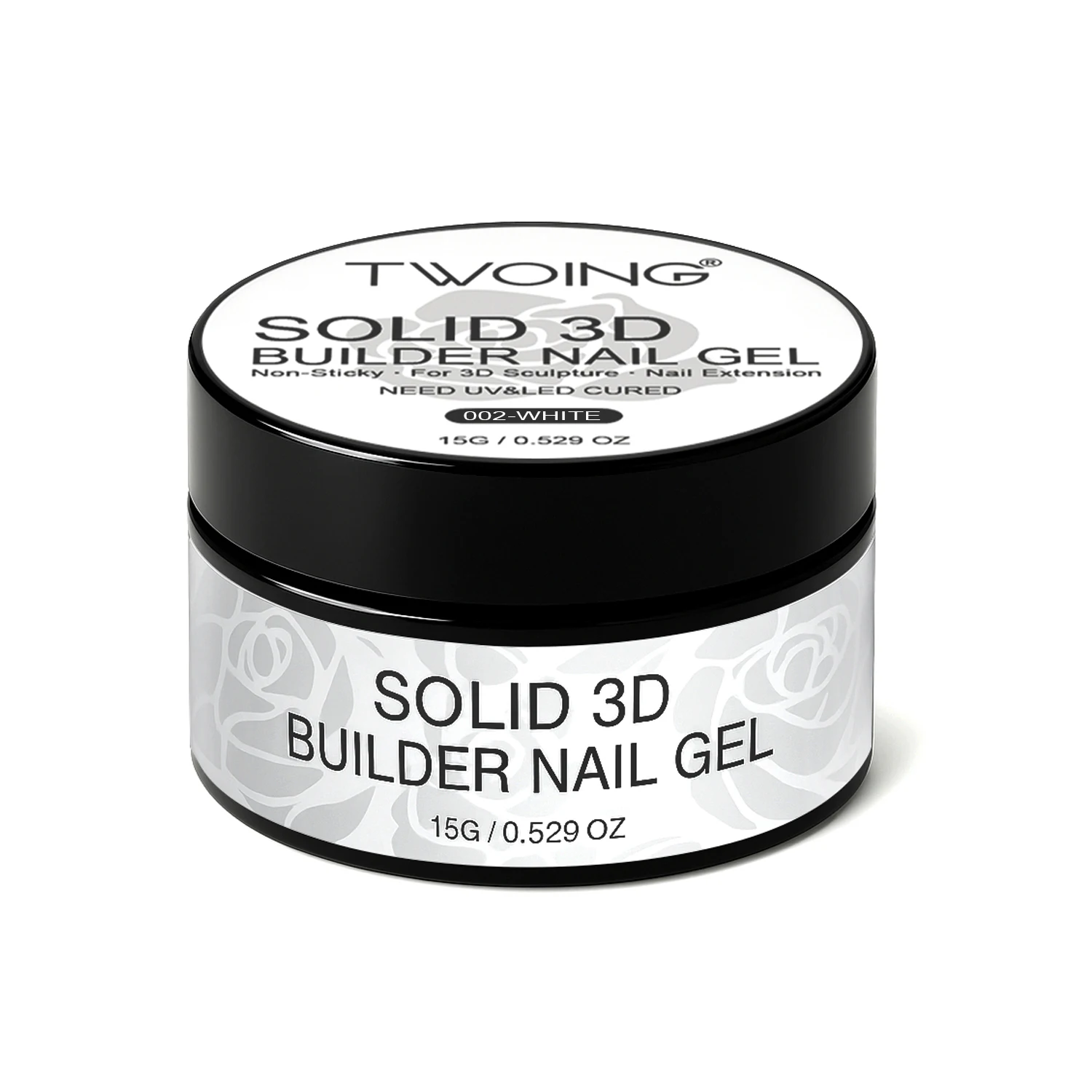 TWOING 15g Helder & Wit Non Stick Hand Extension Gel 3D Vormgeven Beeldhouwen Carving Nail Art Solid Hard Gel voor Fake Nail