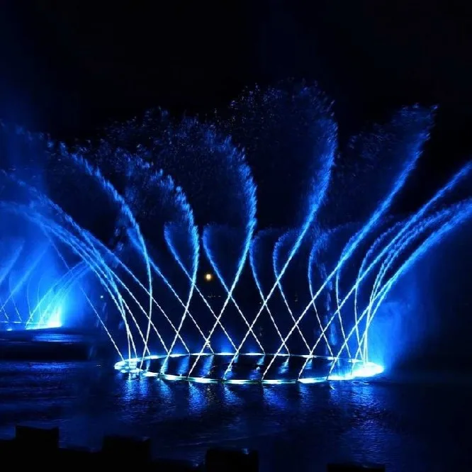 Stainless Steel High-Pressure Musical Garden Water Fountain Wet & Dry Feature for Outdoor Decor