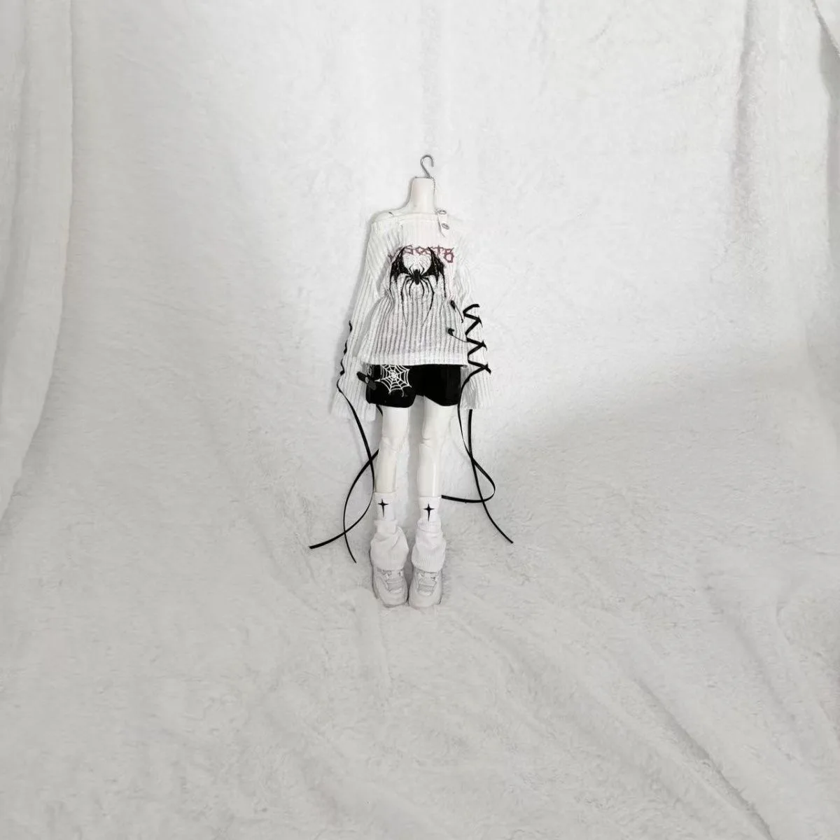 

Одежда для кукол BJD, подходящая для размеров 1/4, 1/6, mddmsd, милый комплект одежды: толстовка и брюки, аксессуары для кукол (5 предметов)