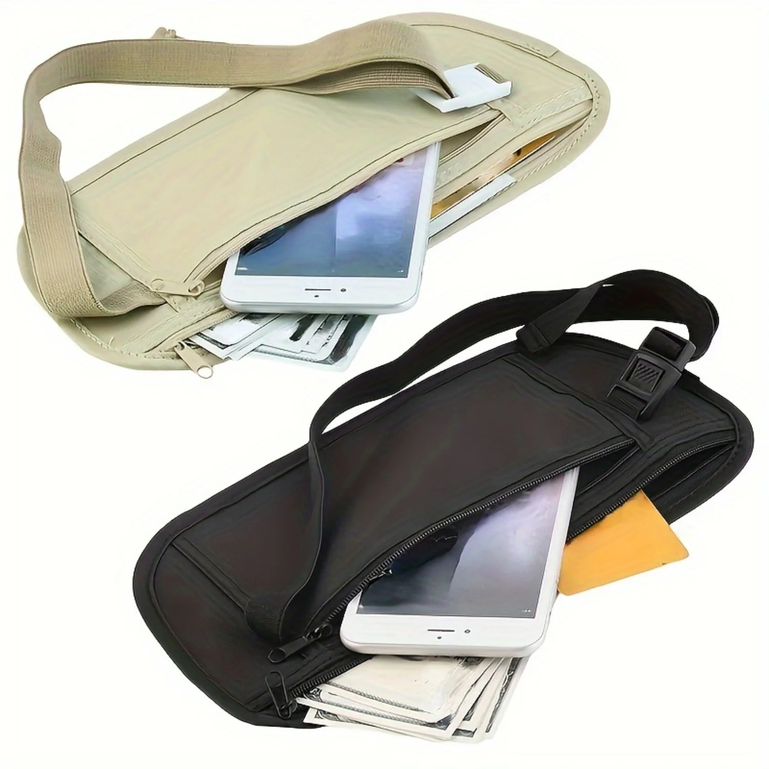 Versatile Portable Bag with Zipper - Ideal for Passports and Travel On-the-Go