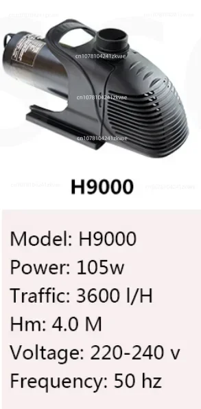 H 4000 6000 8000 10000 12000 15000 18000 20000 23000 25000 amphibious fish tank and fish pond circulating water pump