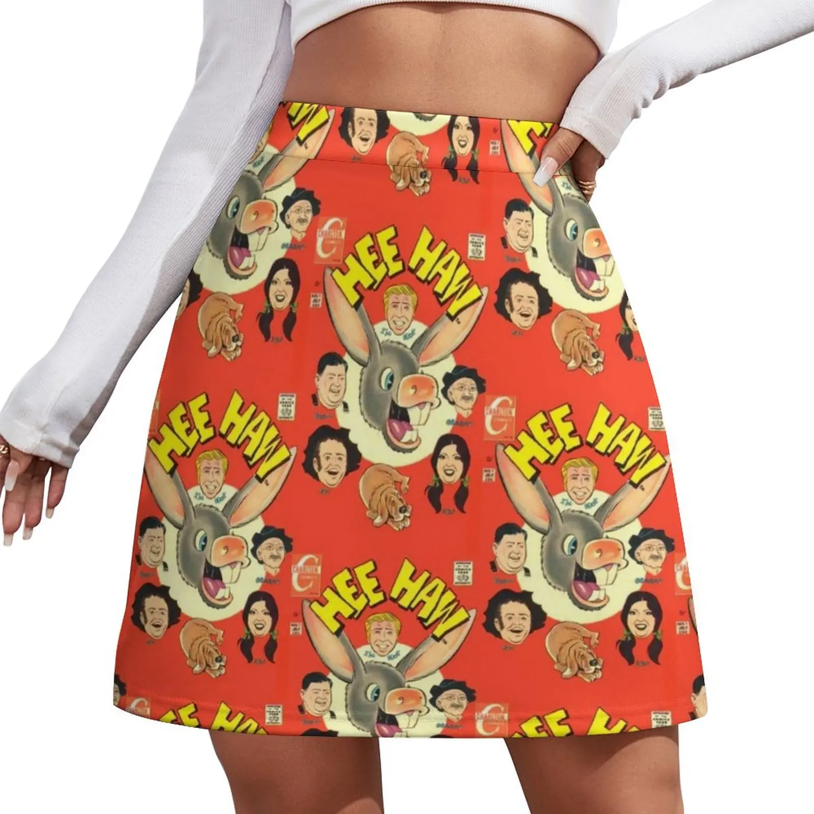 

Hee Haw Comic Mini Skirt extreme mini dress Summer dress Women's dress Mini Skirt