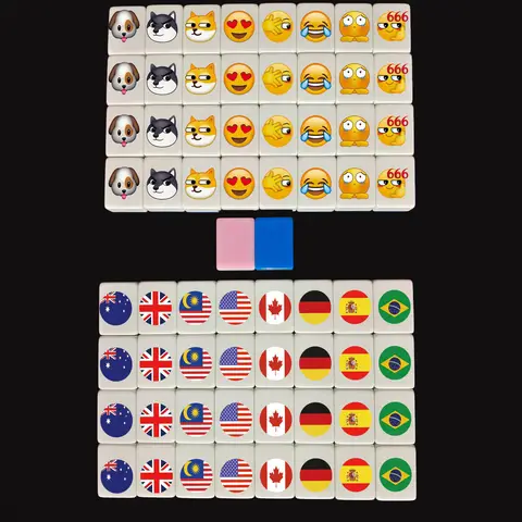 40mm 마작 64+1 타일 해변 휴양 마작 2.3KG 오락용