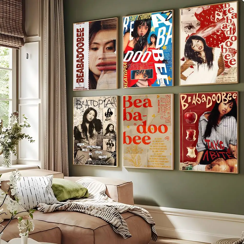 Beatopia Music Album Posters Beabadoobee Star Classic Vintage Posters Whitepaper Prints Posters Artwork Kawaii Room Decor