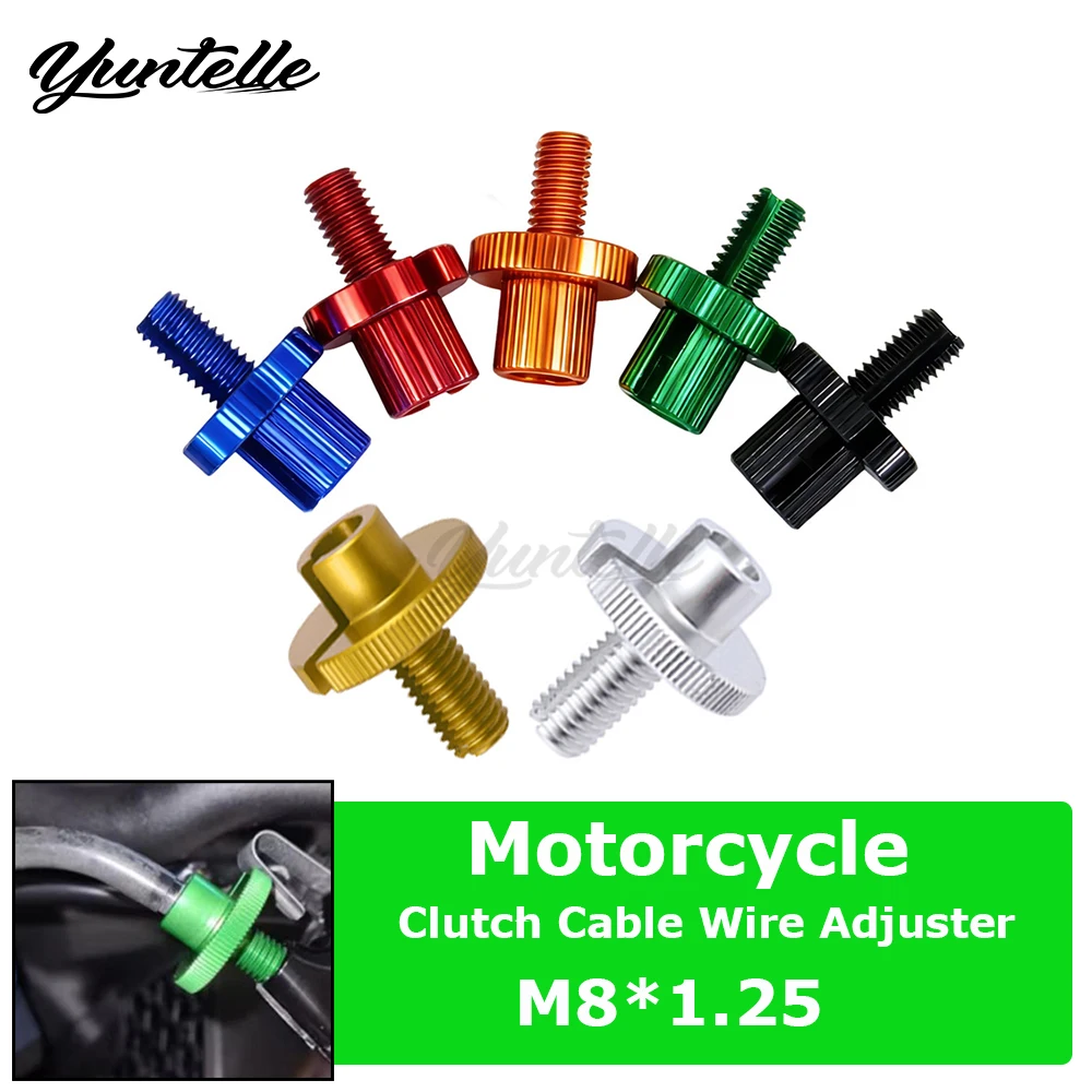 

Clutch Cable Wire Adjuster Screw For KAWASAKI Z250 Z300 Z650 Z750 Z900 Ninja 250 500R 650R 1000 ZX-6R Motor Accessories M8*1.25