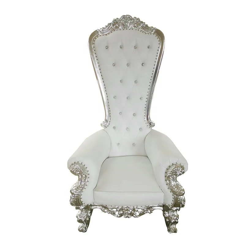 Luxury gold bar chair with high back, groom and bride royal wedding chair