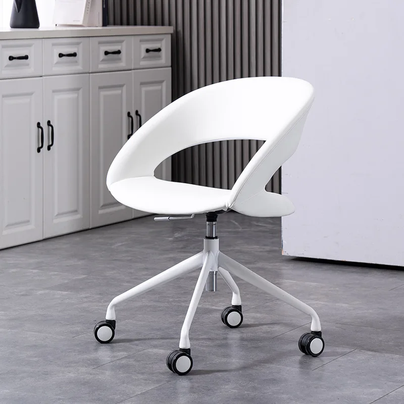 #Modern Nordic Comfort Computer Chairs Office Raised Turned Armrest Bedroom Home Study Swivel Ergonomic Office Chairs