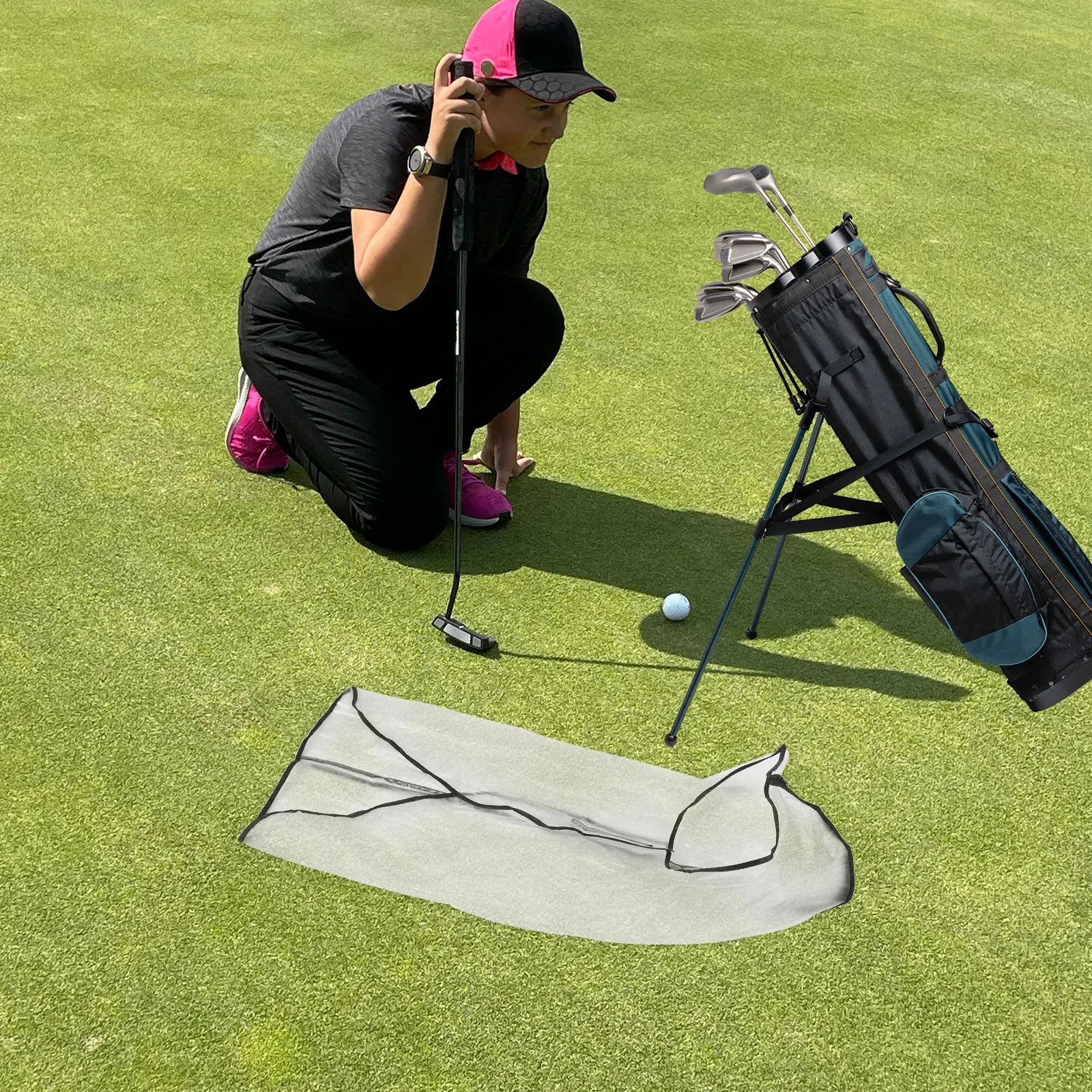 غطاء مطر لحقيبة الجولف، مناسب عالمي، حماية خفيفة الوزن من طين المطر والحطام، غطاء حماية لحقيبة الجولف سهلة الحمل #2