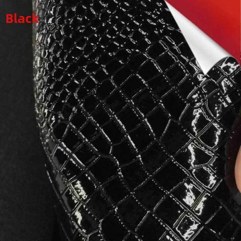 

Яркая искусственная кожа с крокодиловым узором из полиуретана для рукоделия, водонепроницаемая, для косметичек, декора сидений и стен