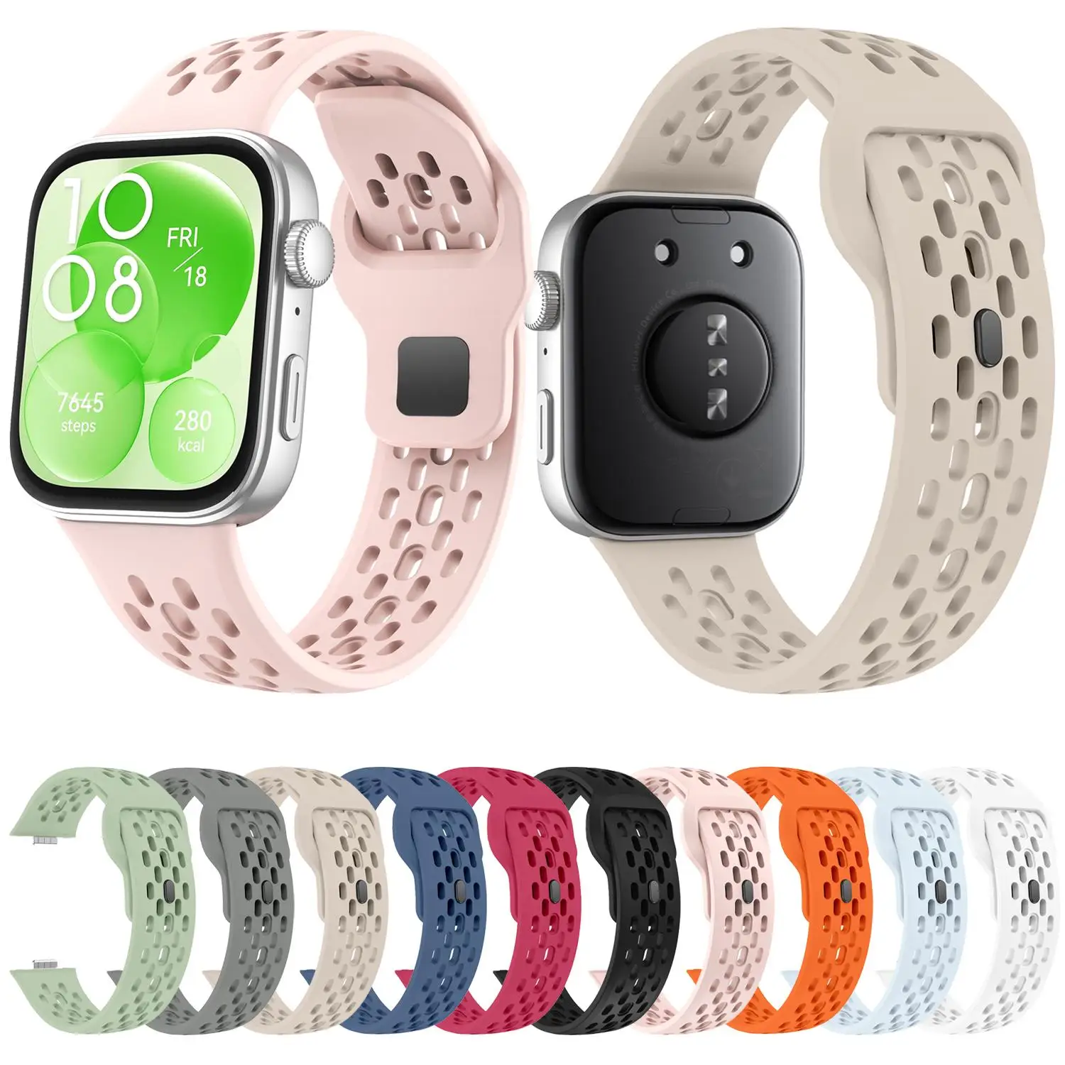 

Silicone Strap for Huawei Watch Fit 4/3 Sports Breathable Wristband Replaceable Bracelet for Huawei Watch Fit 4 Pro Accessories