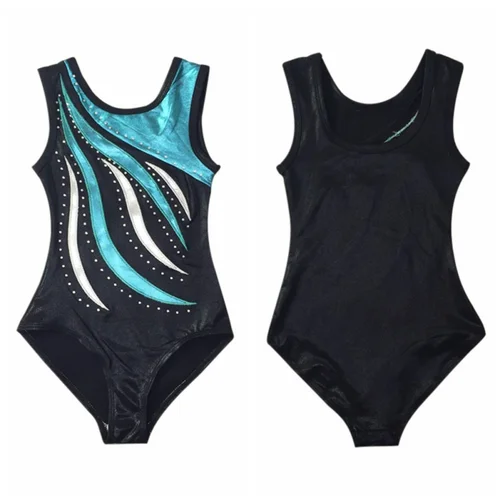 Imagen 2 del producto Leotardos de gimnasia de unicornio para niñas de 4 a 16 años, monos sin mangas, traje de Leotardos sin mangas para Ballet, trajes de baile para escenario, ropa