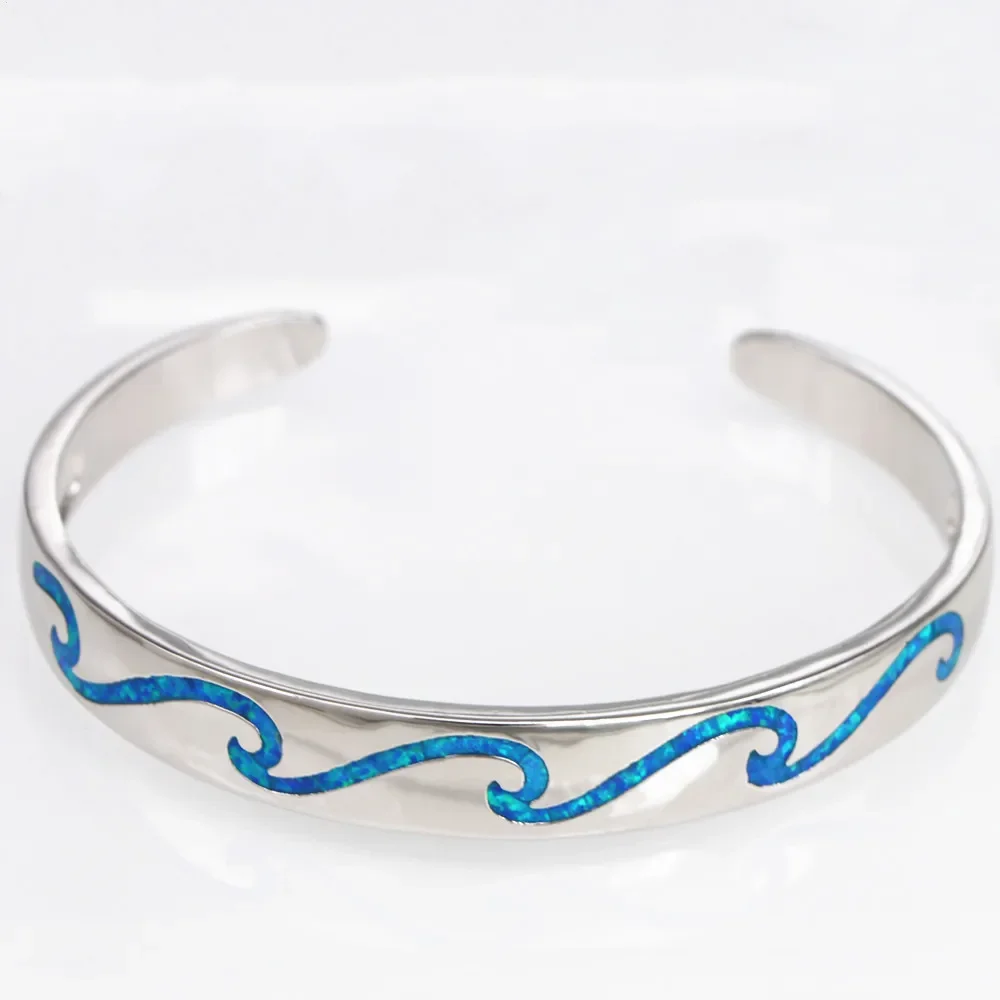 

JLZ-010 Women's Bangles Blue Wave Opal bangles Women's Jewelry Gift FOR SUMMER