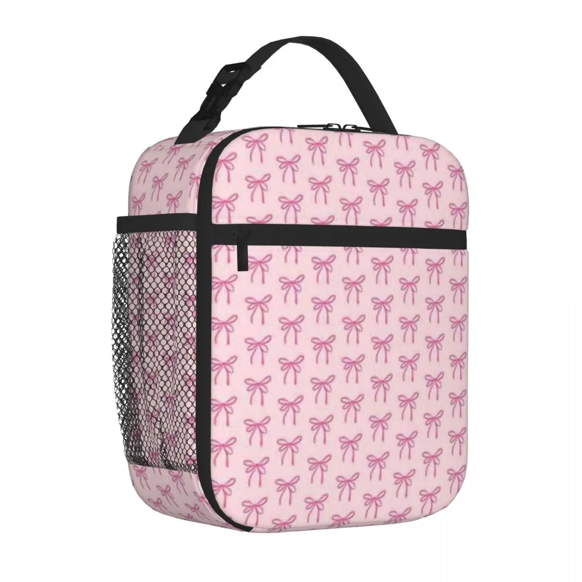 Bestselling Pink Bow - Ribbon - Pretty Bow Nautical School Lunch Bag School Break Time Large Lunch Bag