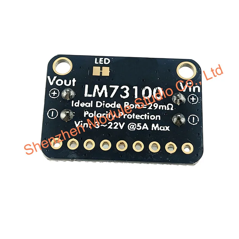 1PCS 3PCS LM73100 Ideal Diode Breakout Board, Max 5A 23V Reverse Polarity Protection Module