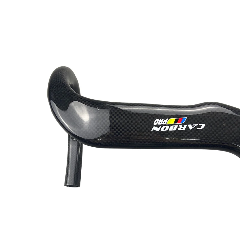 Logo Full carbon fiber T800 Integrated Road Handlebar cycling handle bar 3K glossy Ultralight texture