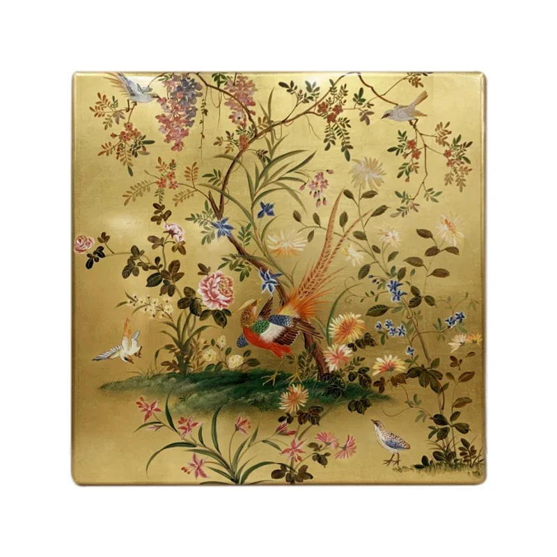 Hand-pasted gold foil painted living room decoration porch sofa hanging painting
