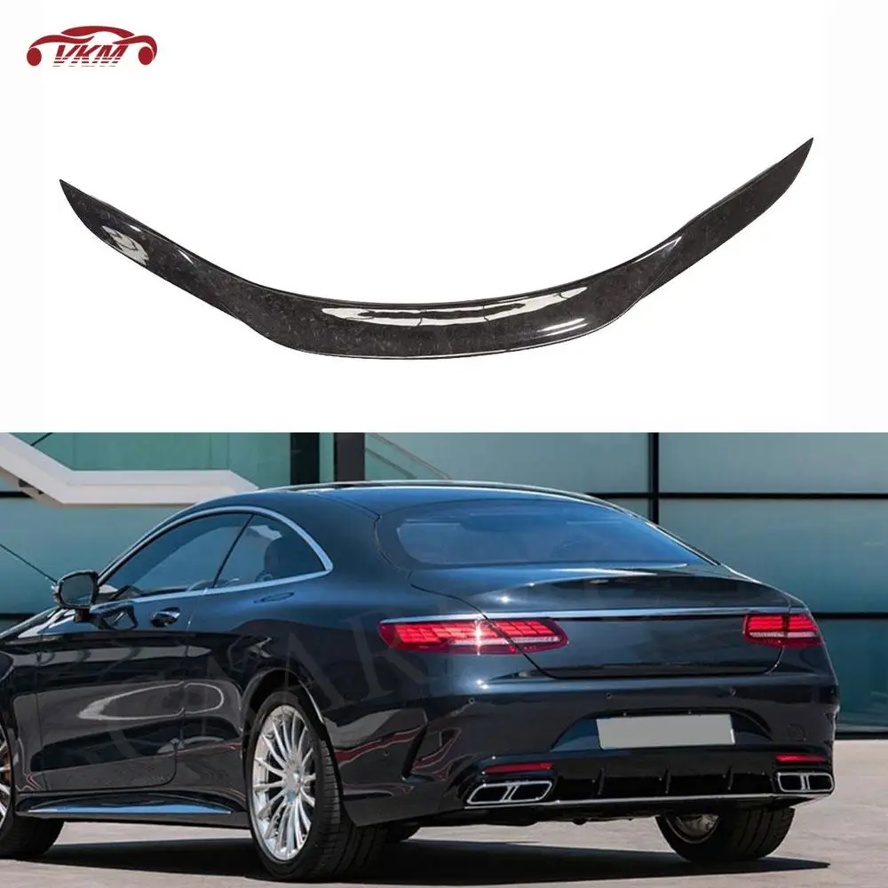 

Forged Carbon Fiber Car Rear Spoiler Trunk Lip Wing for Benz S Class W217 C217 S63 S65 AMG Coupe 2015-2020 External Decoration