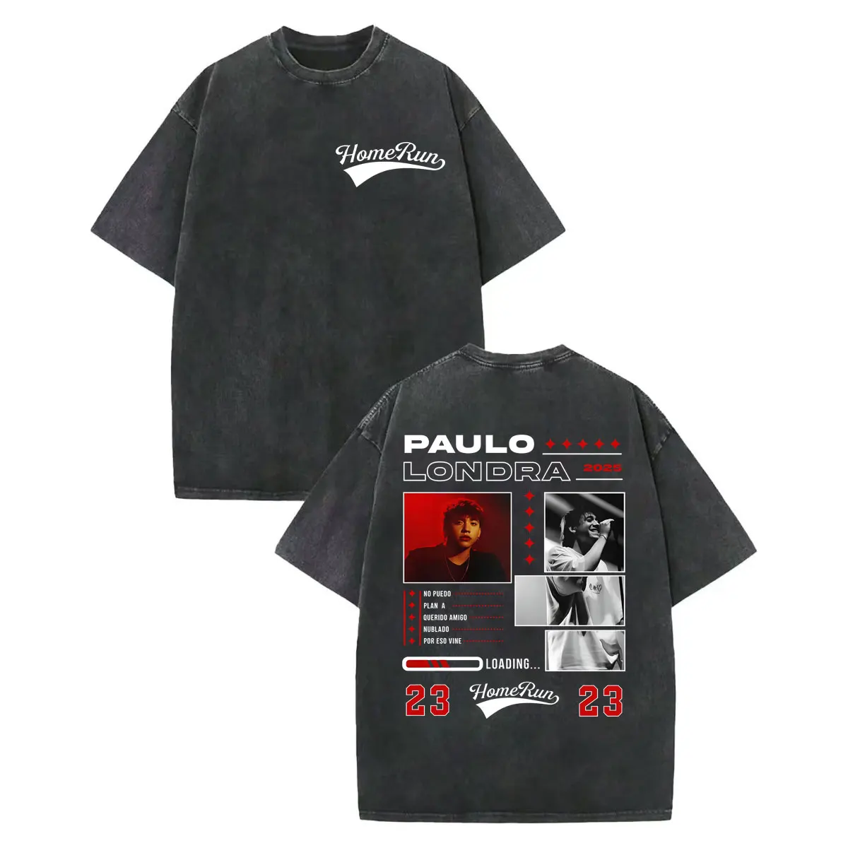 

Vintage Washed Rapper Paulo Londra Tour 2025 T Shirt High Quality Fashion Short Sleeve T-shirts Men Women Casual Loose T-shirt