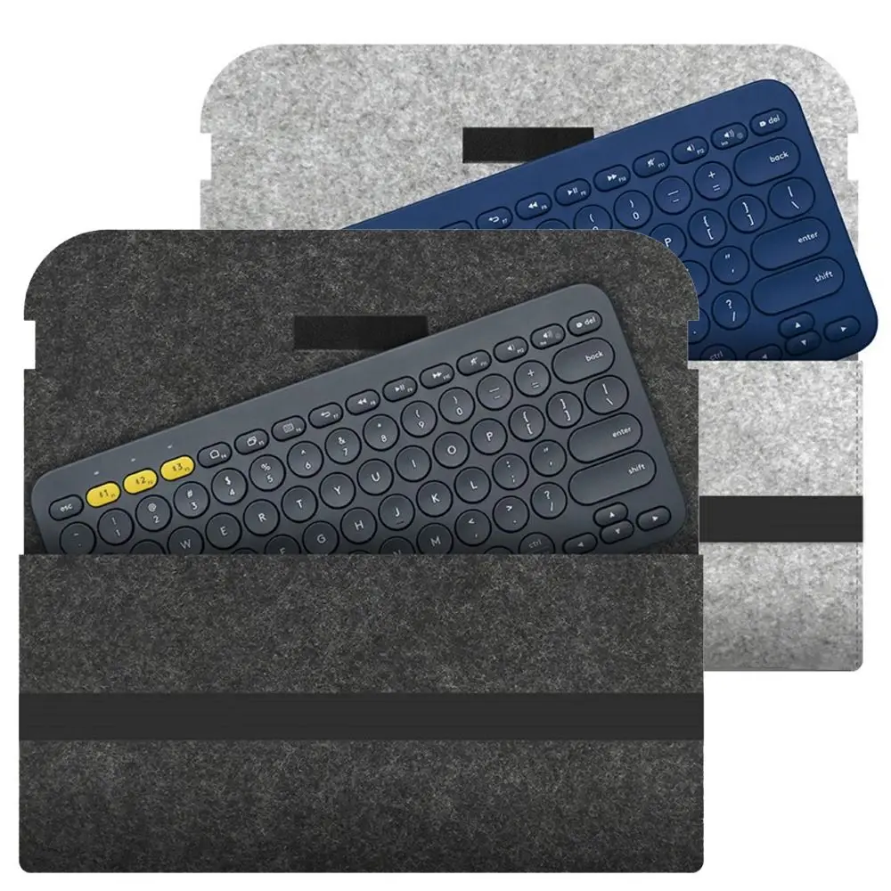 Felt Wireless Keyboard Storage Bag Dustproof Portable Keypad Sleeve Ultra Thin Anti Shock for Logitech K380 K480 K580 K780