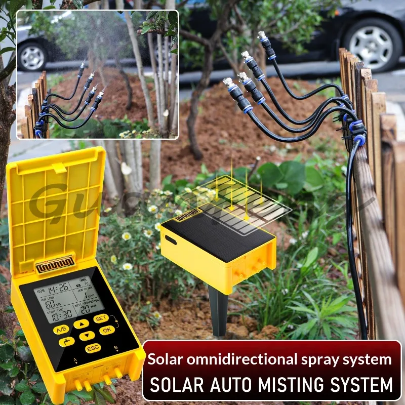 Universal atomizing nozzle cover Solar single/double pump Automatic spray system Automatic watering