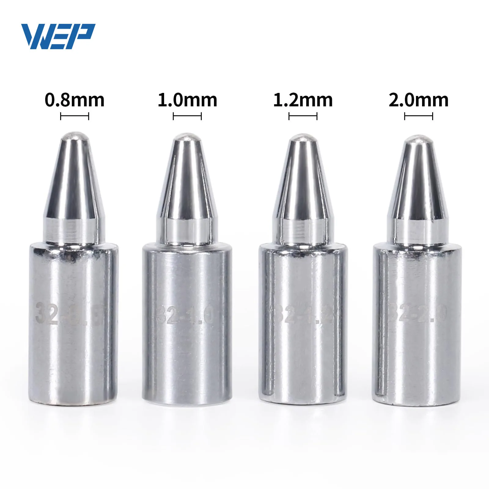 WEP 32-Series Desoldering Nozzles Compatible with 948D-III Desoldering Station Vacuum Suction Gun Replacement Tips 0.8 1 1.2 2mm