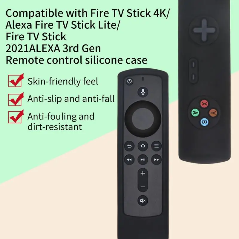 TV Stick Case Silicone Remote Case For Fire TV Sticks 2021ALEXA 3rd Gen 3rd Soft Silicone Cover Dust Anti-Slip Skin Shell