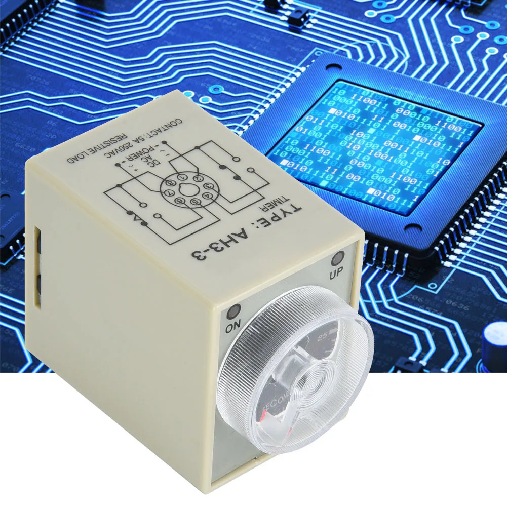 Industrial Automation System Time Relay 30S 8 Pins Timer 35mm Din Rail for Industrial Automation System 12V/24V/110V/220V