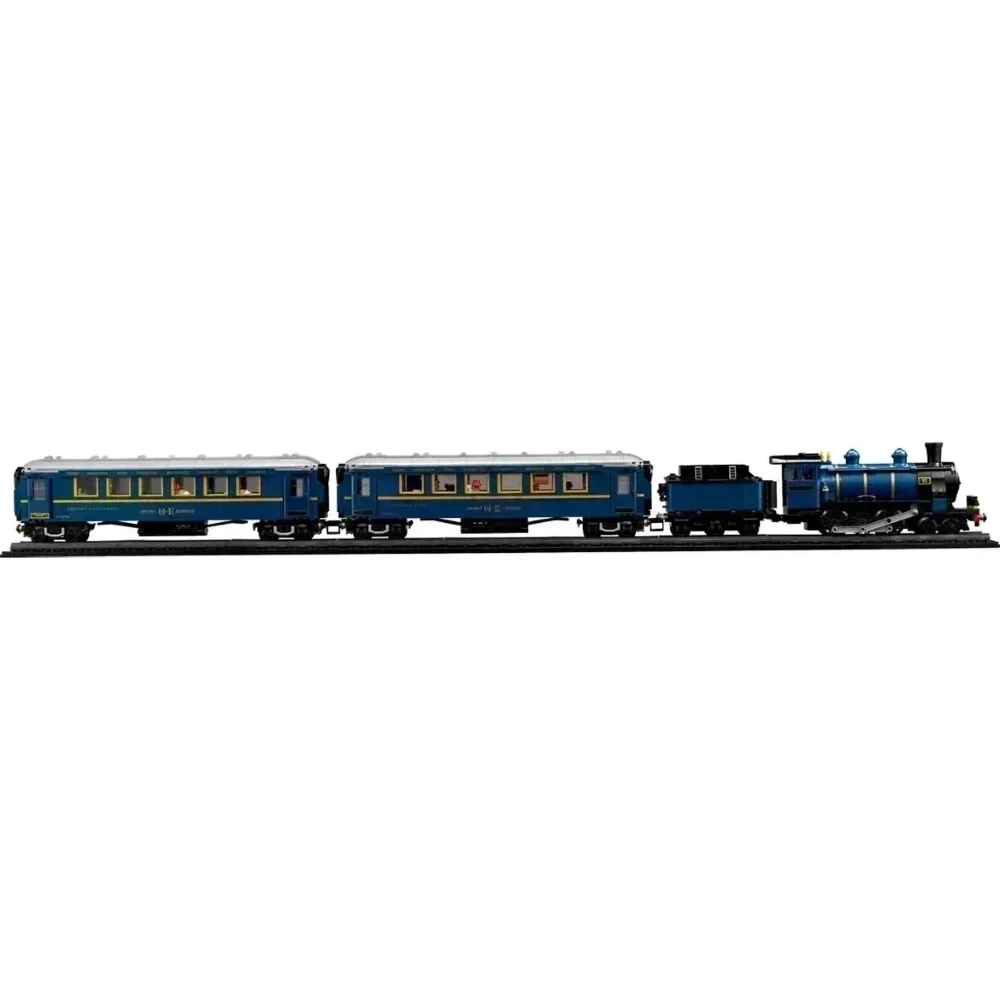 Em ideias em estoque blocos de construção de trem expresso oriente 140th aniversário tijolos de trem de luxo 21344 brinquedos diy para crianças presentes