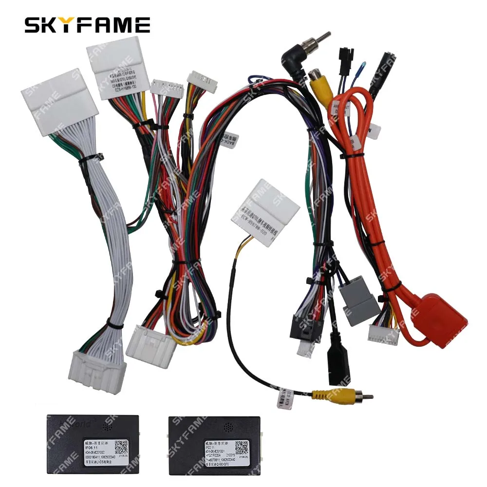 SKYFAME Car 16pin Wiring Harness Adapter Canbus Box Decoder Android Radio Power Cable For Infiniti QX50 EX25 EX35 EX30 EX37