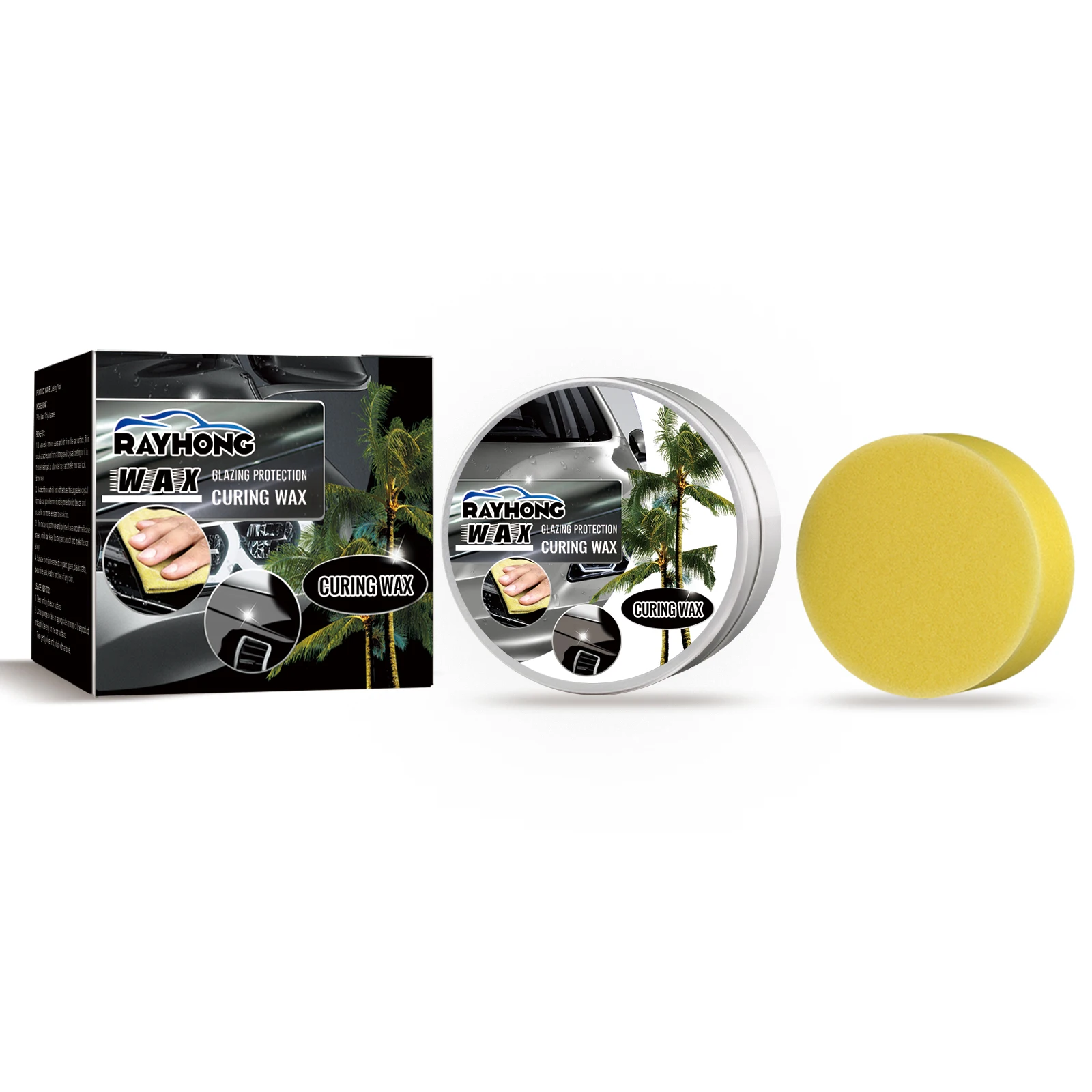

Rayhong отверждающий воск, автомобильная краска, восстановленный пыль и свет, защитный воск, автомобильная краска с кристаллическим уплотнением, глазурь, покрытие, воск, 3 шт.