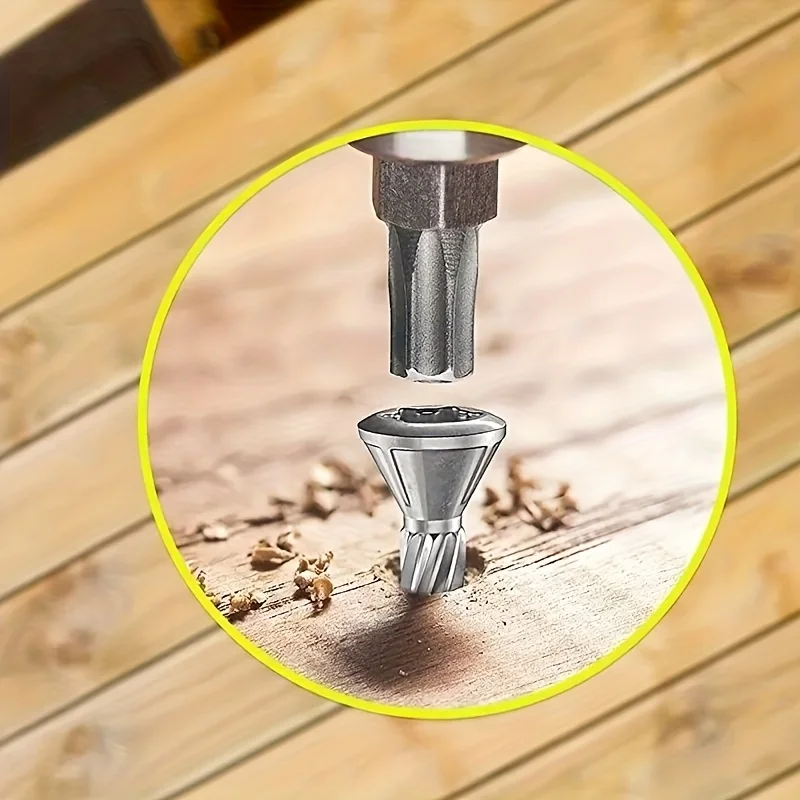 50 Pieces of Stainless Steel Self-Tapping Deck Wood Screws for Decking, Fence Assembly, Outdoor Wood Installation