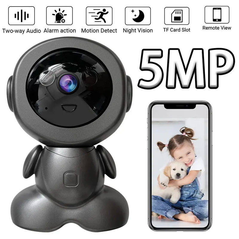 ptz camera de vigilancia ip casa inteligente rastreamento automatico cor noite bebe pet monitor cctv sem fio wi fi camera seguranca interior 5mp 01