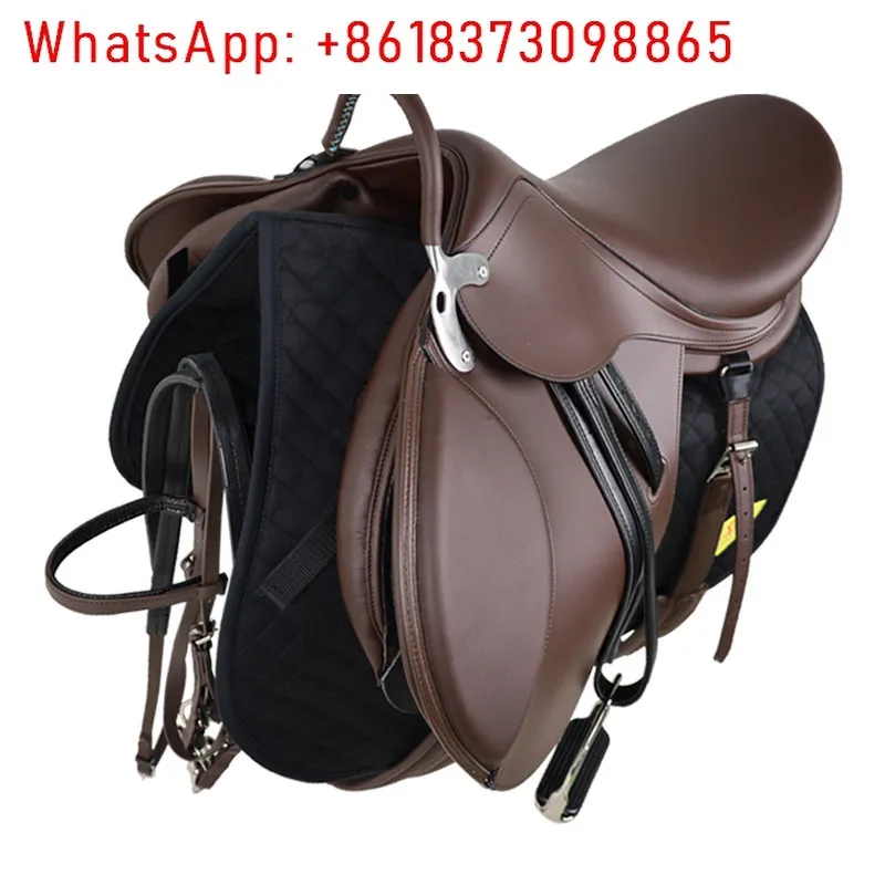 1pcs Comprehensive saddle, riding saddle Full set of accessories Light riding saddle Soft and comfortable equestrian supplies
