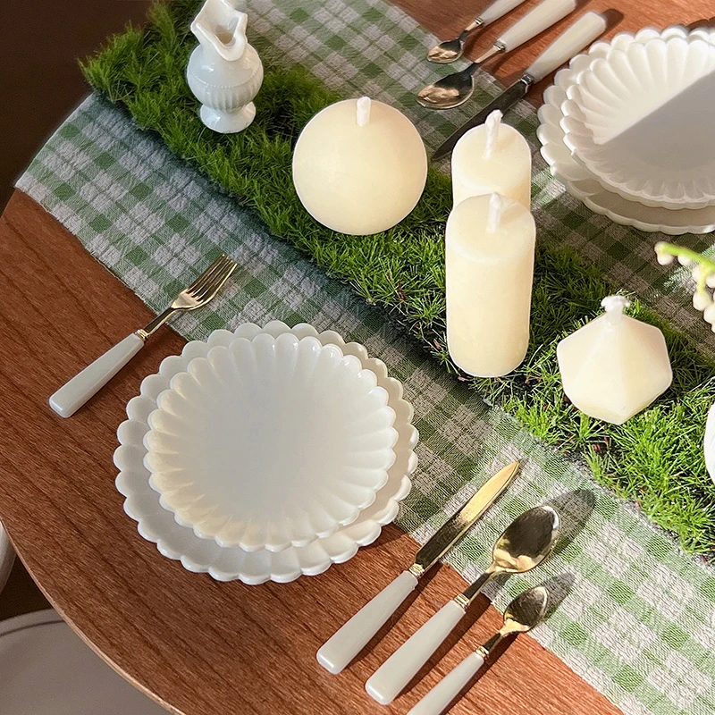 Mini ustensiles de cuisine pour maison de poupée, huit pièces, modèle d'accessoires, Mini Simulation couteau, fourchette cuillère, mobilier de Restaurant