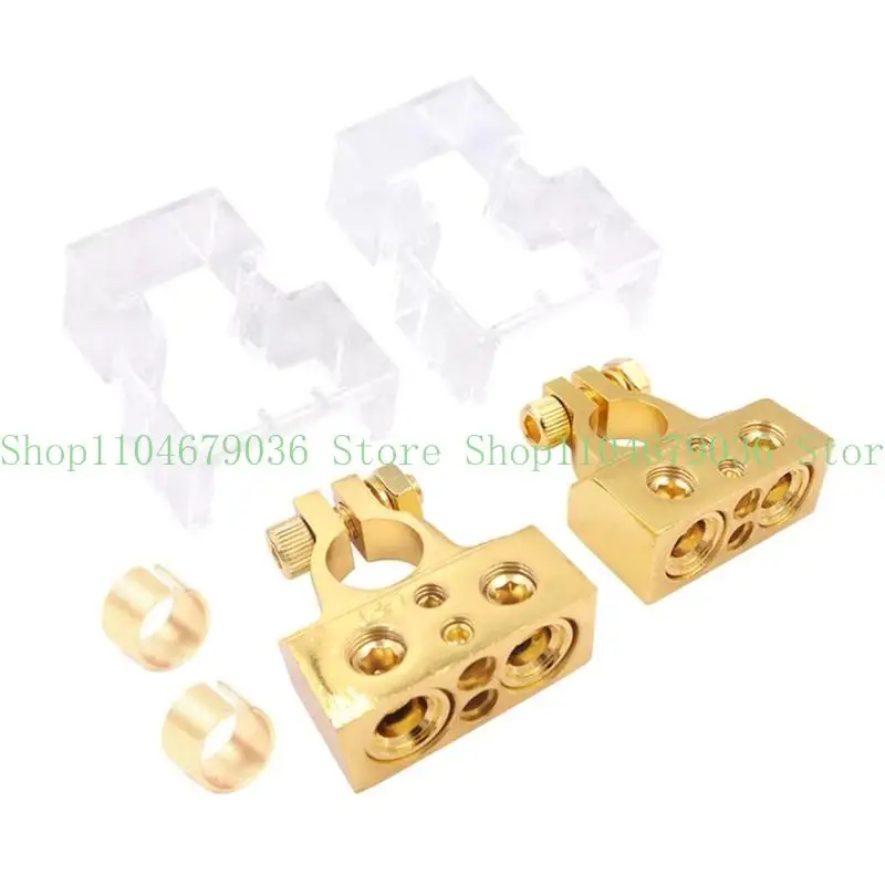 652F 0/4/8 Awg Gauge Car Positive Negative Battery Terminal Clamp Connectors