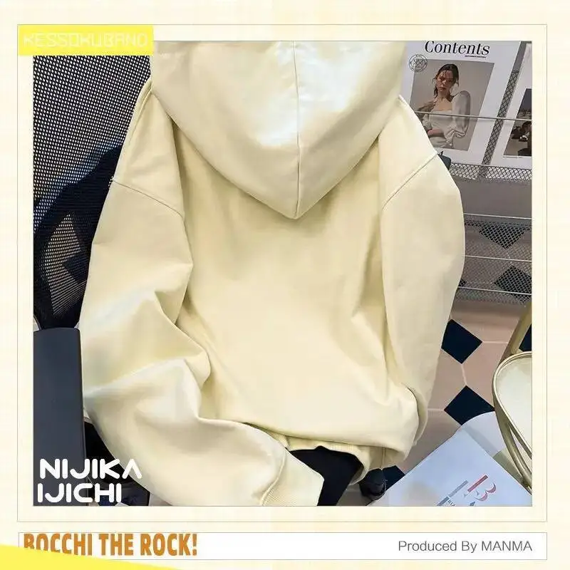 

Anime GAME BOCCHI THE ROCK Anime Game Cosplay Unisex Hood Hoodie Long Sleeves Tops Men Woman Sweaters